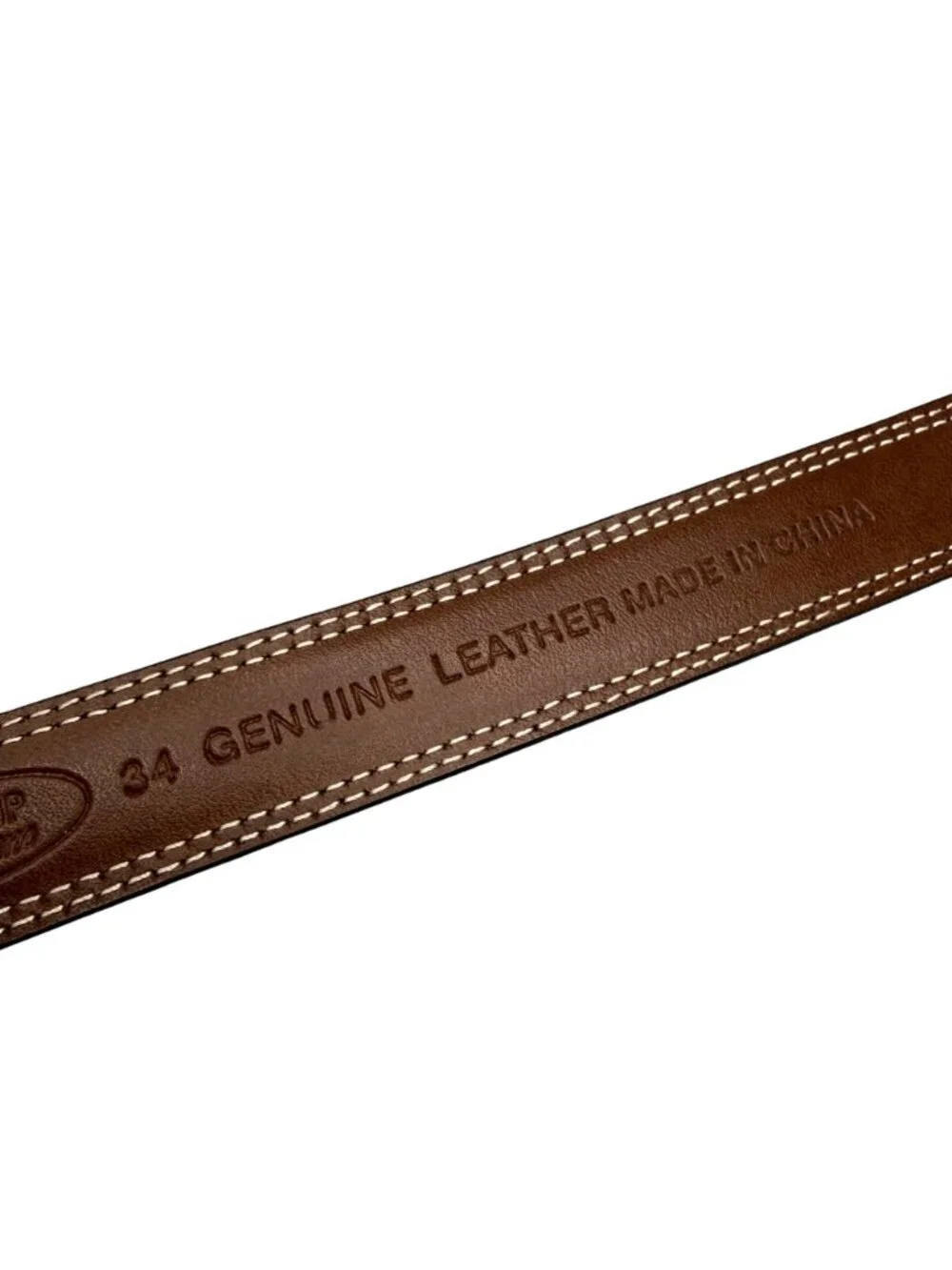 A&E Group St. Louis Men's Dress Belt Sz 34 Black Leather Classic Gold Buckle